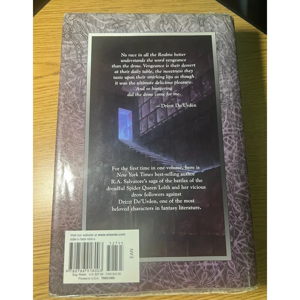Legacy of the Drow Collector's Edition R.A. Salvatore Forgotten Realms Hardcover